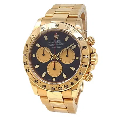 Rolex Daytona Chronograph Automatic Chronometer Black Dial Men's Watch 116528 Bkso In Gold