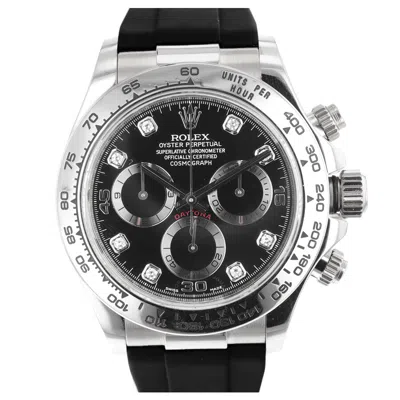 Rolex Daytona Chronograph Automatic Chronometer Diamond Black Dial Men's Watch 116519 Bkdr