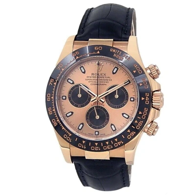 Rolex Daytona Chronograph Automatic Chronometer Gold Dial Men's Watch 116515 In Black