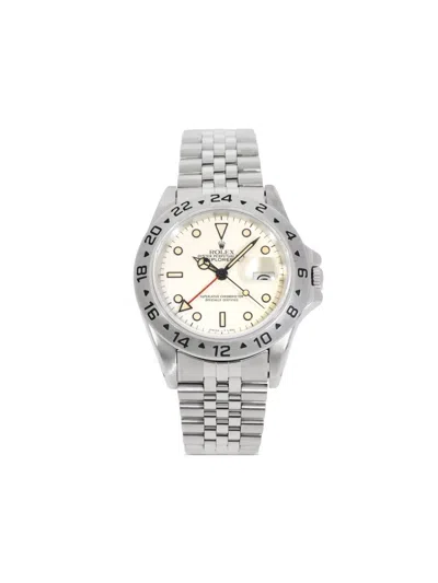 Pre-owned Rolex Explorer Ii 40mm In White