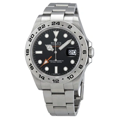 Rolex Explorer Gmt Automatic Chronometer Black Dial Men's Watch 216570 Bkso