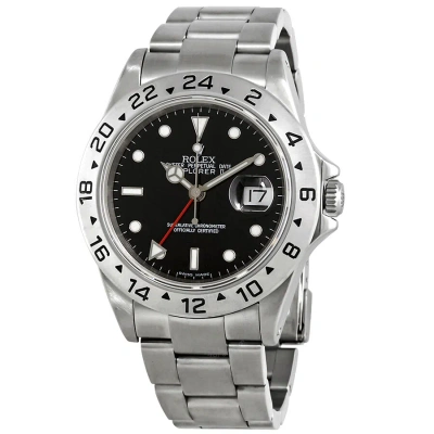 Rolex Explorer Ii Gmt Automatic Chronometer Black Dial Men's Watch 16570 Bkso