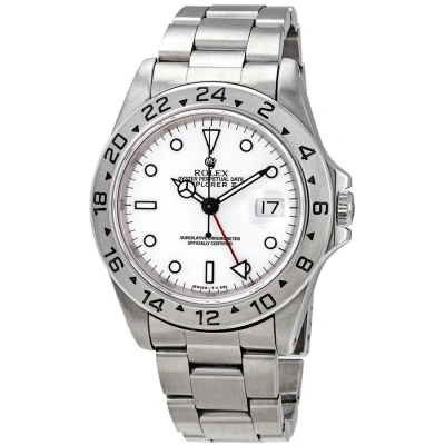 Rolex Explorer Ii Gmt White Dial Men's Watch 16570-wso In Black / White
