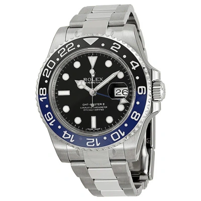Rolex Gmt-master Ii Gmt Automatic Chronometer Black Dial Men's Watch 116710blnr In Black / Blue