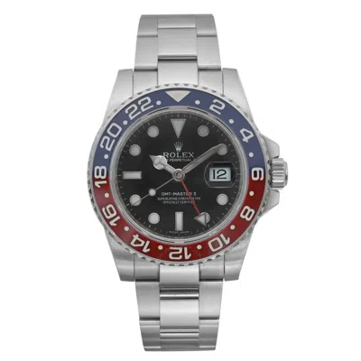 Rolex Gmt-master Ii Gmt Automatic Chronometer Black Dial Men's Watch 116719 Bkso In Gold