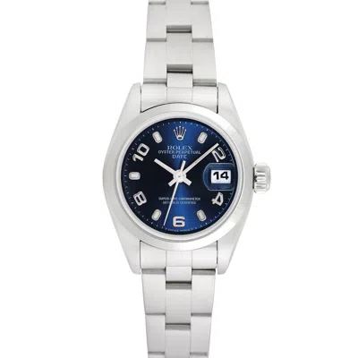 Pre-owned Rolex Ladies Date In Blue