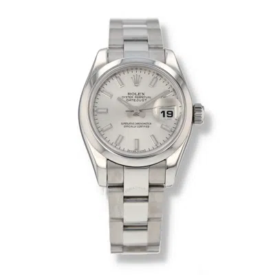 Rolex Ladies Datejust Automatic Chronometer Silver Dial Ladies Watch 179160 Sso In Silver Tone