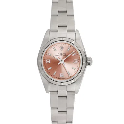 Pre-owned Rolex Ladies Oyster Perpetual In Brown