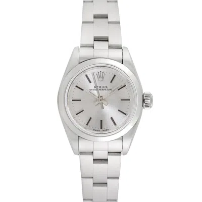 Rolex Ladies Oyster Perpetual In Metallic