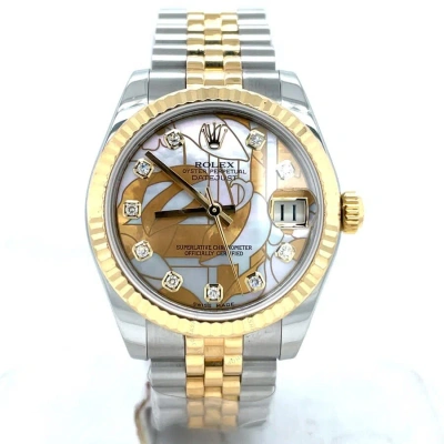 Rolex Lady Datejust Automatic Diamond Ladies Watch 178273 Mdj In Metallic