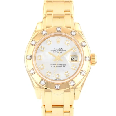 Rolex Lady-datejust Pearlmaster Automatic Chronometer Diamond Ladies Watch 80318 Mdpm In Gold