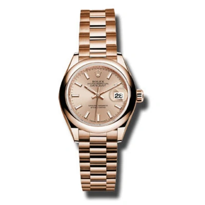 Rolex Lady Datejust Pink Sundust Dial Ladies Watch 279165psp In Gold / Gold Tone / Pink / Rose / Rose Gold / Rose Gold Tone