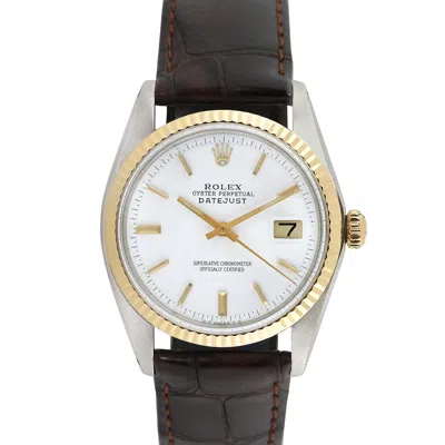 Pre-owned Rolex Men's Datejust In White