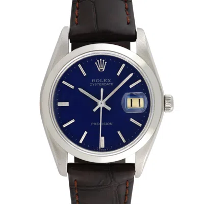 Pre-owned Rolex Men's Oysterdate In Blue