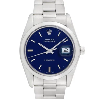 Pre-owned Rolex Men's Oysterdate In Blue