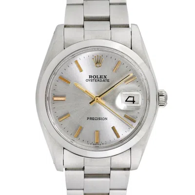 Pre-owned Rolex Men's Oysterdate In Silver