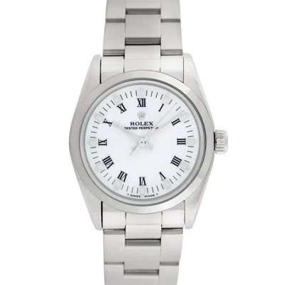 Pre-owned Rolex Midsize Oyster Perpetual In White