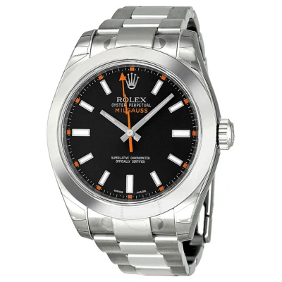 Rolex Milgauss Automatic Chronometer Black Dial Men's Watch 116400 Bkso
