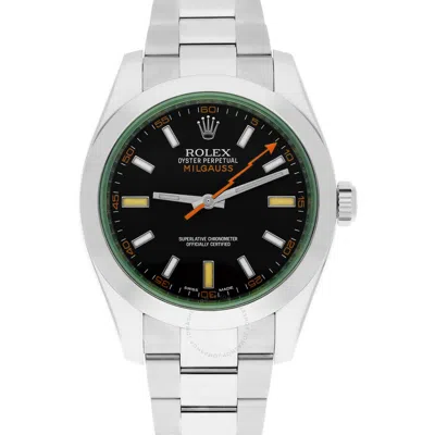 Rolex Milgauss Automatic Chronometer Black Dial Men's Watch 116400v