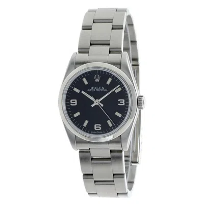 Rolex Oyster Perpetual 31 Automatic Chronometer Black Dial Ladies Watch 67480 In Metallic