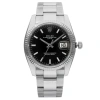 ROLEX PRE-OWNED ROLEX OYSTER PERPETUAL AUTOMATIC CHRONOMETER BLACK DIAL MEN'S WATCH 115234 BKSO