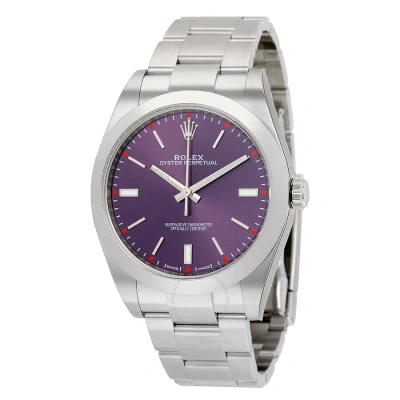 Rolex Oyster Perpetual Automatic Chronometer Men's Watch 114300rgso In Red   / Grape
