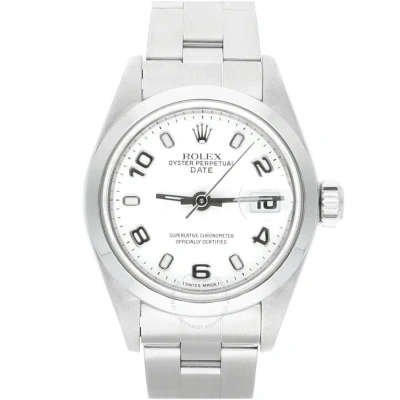 Rolex Oyster Perpetual Date Automatic White Dial Ladies Watch 69160