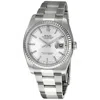 ROLEX PRE-OWNED ROLEX OYSTER PERPETUAL DATEJUST 36 AUTOMATIC CHRONOMETER SILVER DIAL MEN'S WATCH 116234-SS