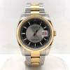 ROLEX PRE-OWNED ROLEX OYSTER PERPETUAL DATEJUST 36 SILVER AND BLACK DIAL MEN'S WATCH 116233BKSSO