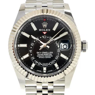 Rolex Sky Dweller Gmt Automatic Black Dial Men's Watch 326934bksj In Metallic