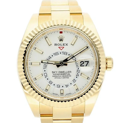 Rolex Sky-dweller Gmt Automatic Chronometer White Dial Men's Watch 326938 Wso In Neutral