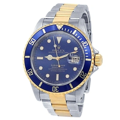 Rolex Submariner Automatic Chronometer Blue Dial Men's Watch 16613 Blso In Two Tone  / Blue / Gold / Gold Tone / Yellow