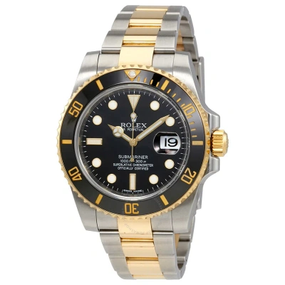 Rolex Submariner Black Dial 40mm Steel And 18kt Gold Men's Watch 116613bkso In Black / Gold / Gold Tone / Yellow