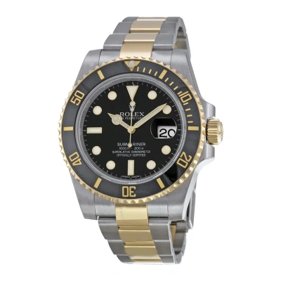Rolex Submariner Date Automatic Chronometer Black Dial Men's Watch 116613ln In Gold