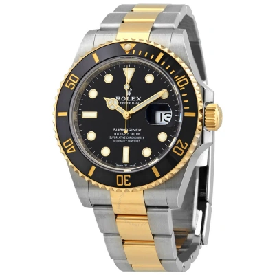 Rolex Submariner Black Dial Men's Watch 126613ln In Black / Blue / Gold / Yellow