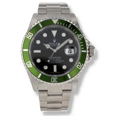 Rolex Submariner "kermit" Automatic Chronometer Black Dial Men's Watch 16610v In Metallic