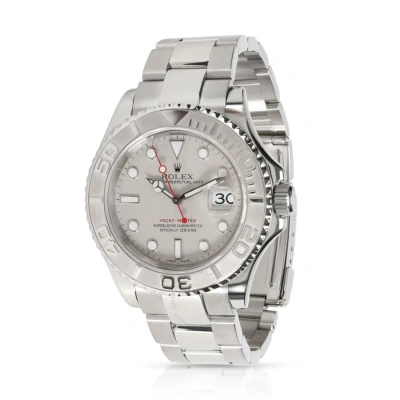 Rolex Yacht-master 40 Platinum Dial Stainless Steel Oyster Bracelet Automatic Men's Watch In Platinum / White