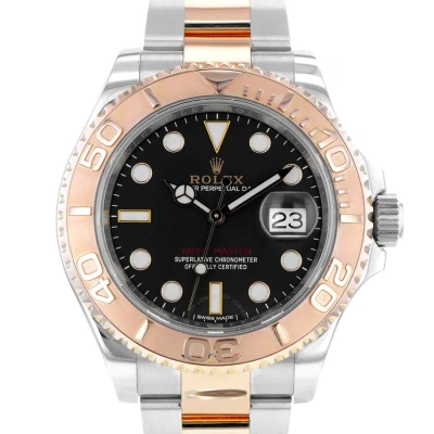 Rolex Yacht Master Automatic Chronometer Black Dial Men's Watch 116621 Bkso In Metallic