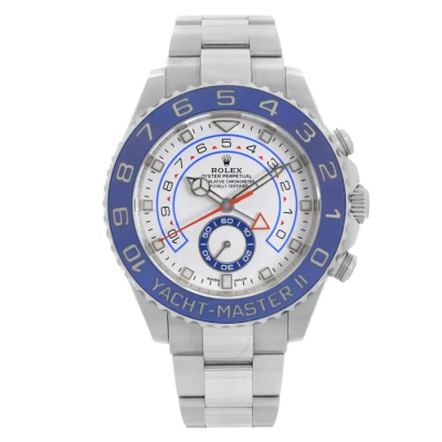 Rolex Yatch Master Ii Chronograph Automatic Chronometer White Dial Men's Watch 116680 Wso In Blue / White