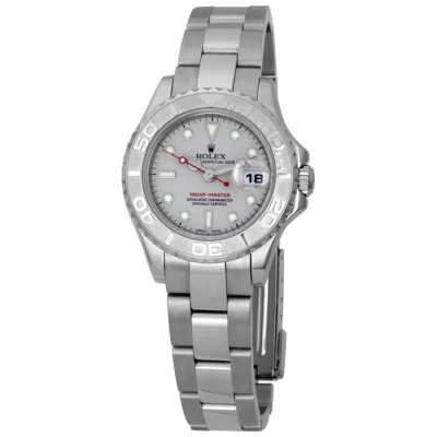 Rolex Yacht-master Grey Dial Ladies Watch 169622-gyso In Metallic