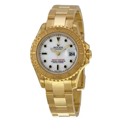 Rolex Yacht-master White Dial Ladies Watch 169628wso In Gold / Gold Tone / White / Yellow