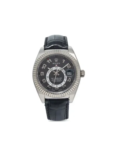 Pre-owned Rolex  Sky-dweller 42mm In Black