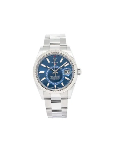 Pre-owned Rolex  Sky-dweller 42mm In Blue