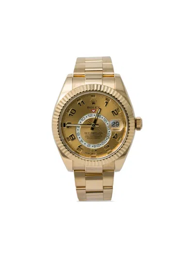 Pre-owned Rolex  Sky-dweller 42mm In Gold