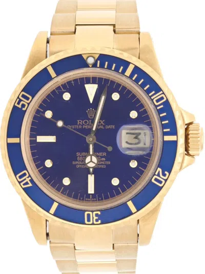 Pre-owned Rolex  Submariner 40mm In Blue