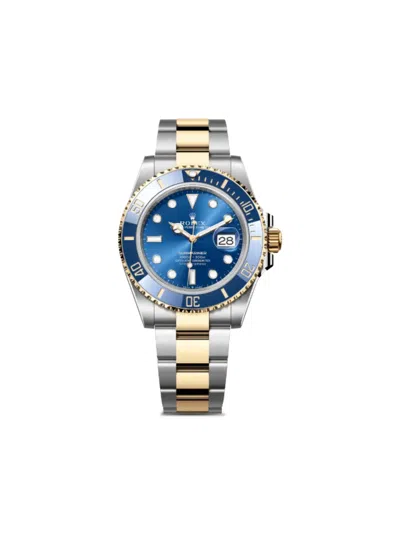 Pre-owned Rolex  Submariner 41mm In Blue