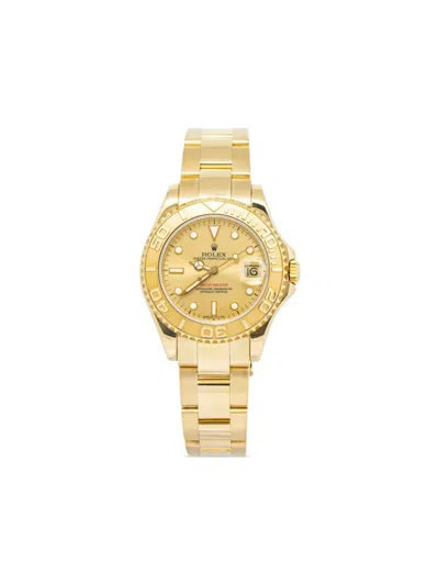 Pre-owned Rolex  Yacht-master 35mm In Neutrals