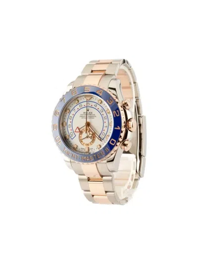 Pre-owned Rolex  Yatch-master 44mm In White
