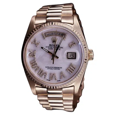 Pre-owned Rolex President 1803 Day-date 18k Gold 36mm Watch In Multi