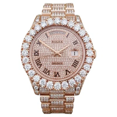 Pre-owned Rolex President 20 Carat Diamond Watch In Multi